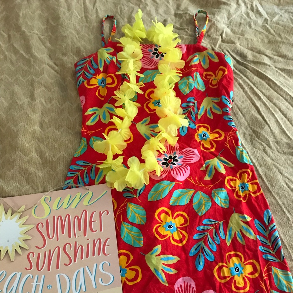 Mini red flower dress